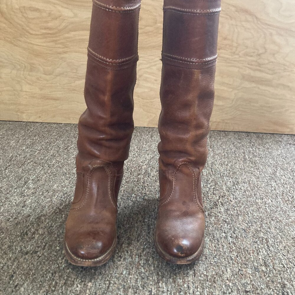Frye Jane 77230 Women's Brown Genuine Leather Knee High Boot
